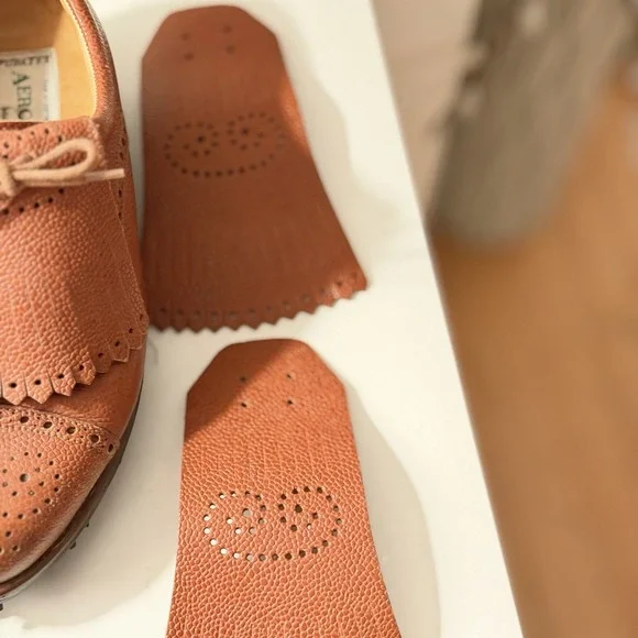 AEROGREEN Made in Italy Golf Loafers Brogues Women's 6 Removable Kilties Extras - Picture 4 of 8